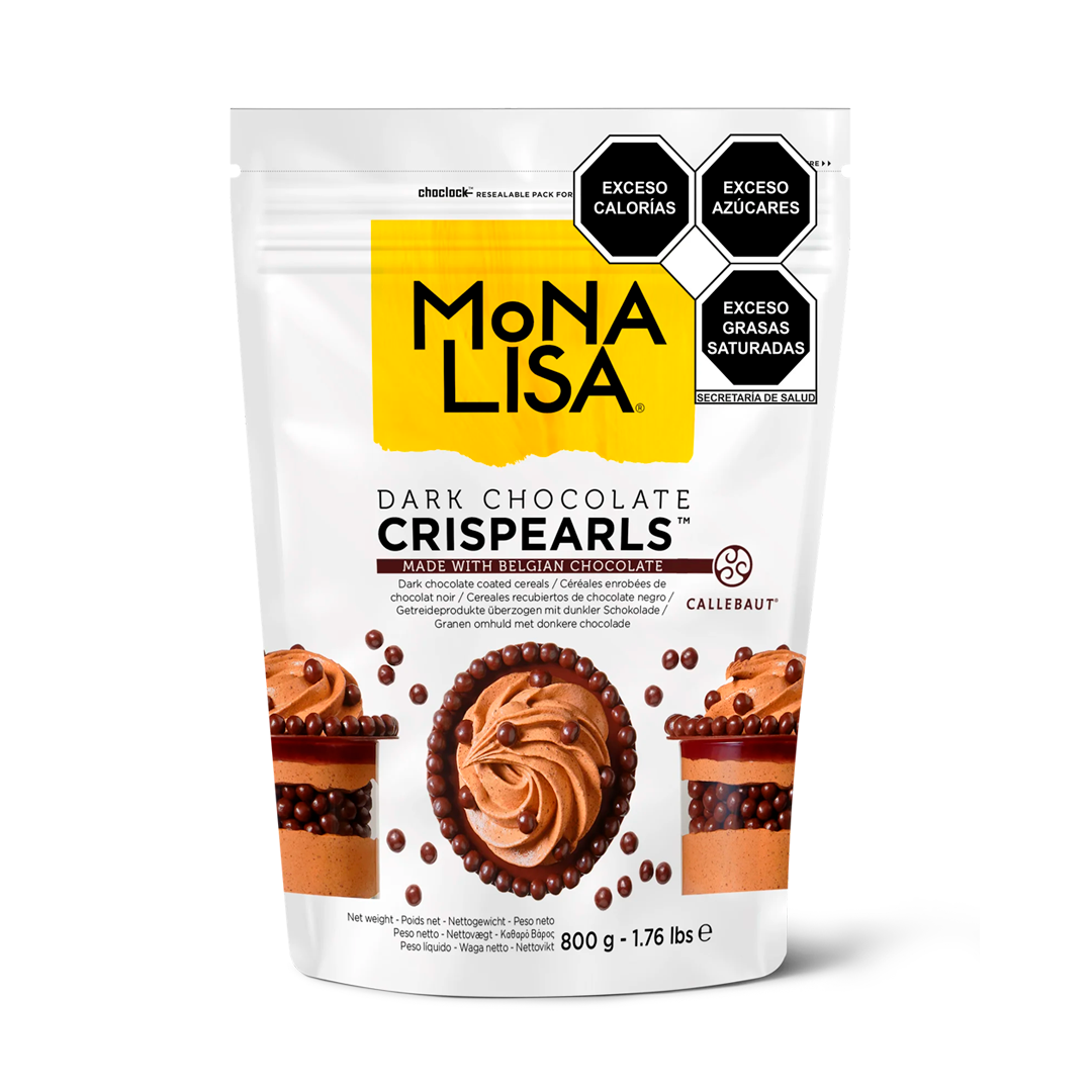 Chocolate Amargo Crispearls Mona Lisa 800 g.