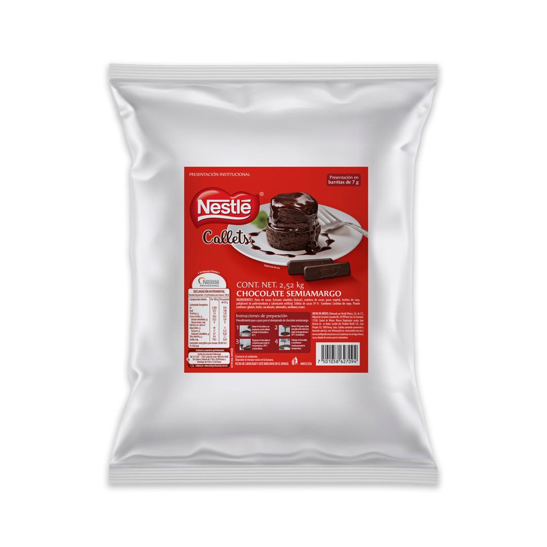 Callets Semi Amargo Nestle 2.52 Kg