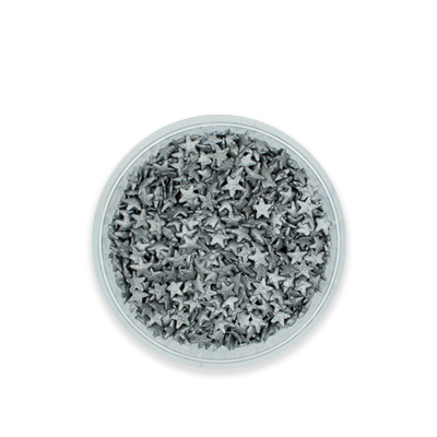 Confetti Decochef Estrella Metalizada Plata 100 g