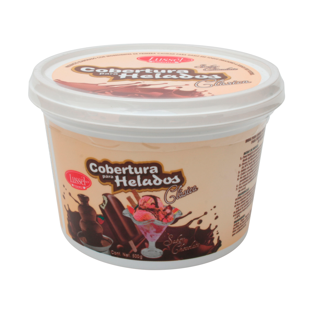 Cobertura para helados Clásica Chocolate Lussel 500g